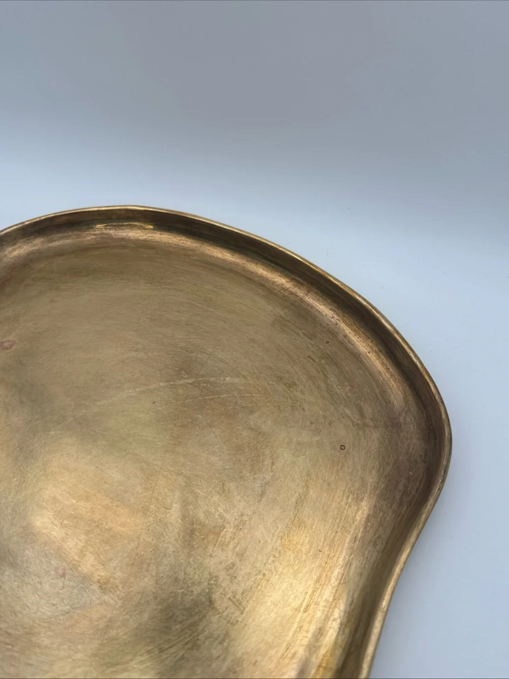 Vintage Sarreid LTD Brass Apple Tray Leaves Spain 2319 13”